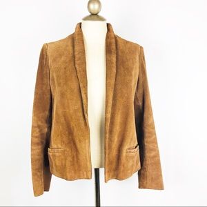 Vintage Bergdorf Goodman Open Front Suede Jacket